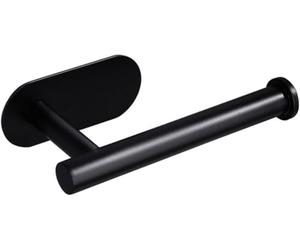 God - Portarrollos de papel higiénico, autoadhesivo, acero inoxidable SUS 304, no requiere taladrar, para baño (latón cepillado), negro y mate