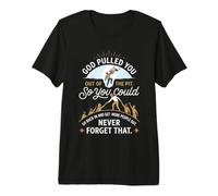 God Pull You out of The Pit Recovery Faith Design Camiseta Premium