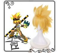 God Rose Aotu World Cosplay Peluca King Golden Mix Short Fluffy Layered Synthetic Hair Halloween Carnaval Fiesta Disfraces Pelucas KUQX7079