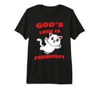 God’s Love is Perrrfect: Kids & Adult Kitten Christian Faith Camiseta Premium