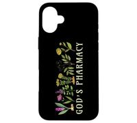 God’s Pharmacy Healing Herbs Row Gardening Meme Carcasa para iPhone 16 Plus