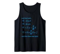 God Said And Then There Was Light Camiseta de Matemáticas Funny Camiseta sin Mangas