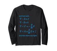 God Said And Then There Was Light Camiseta de Matemáticas Funny Manga Larga