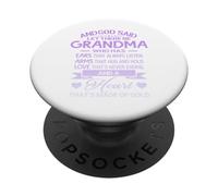 God Said Let There Be Grandma A Heart That's Made of Gold PopSockets PopGrip Adhesivo