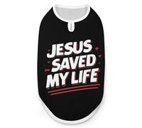 God Saved My Life - Camiseta divertida para perro, sin mangas, para mascotas, sin botones, para gatos, talla L