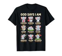 God Says I Am Bible Verse Christian Faith Elephant Camiseta