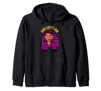 God Says I Am Black Queen Melanin Mujer Piel Marrón Sista GAL Sudadera con Capucha
