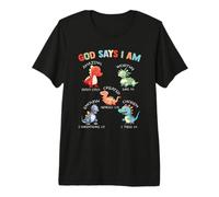 God Says I Am Dinosaur Bible Verses Camiseta Premium