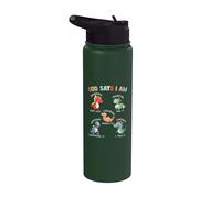 God Says I Am Dinosaur Bible Verses Stainless Steel Insulated Water Bottle