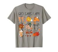 God Says I Am Fall Vibes Autumn Christian Mujeres Hombres Niños Camiseta
