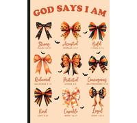 God Says I Am Halloween Notebook: Coquette Bow Bible for Note Taking, Scripture Journals for Writing, Prayer Journal for Woman, 100 pages, 6x9"