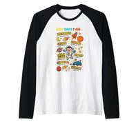 God Says I Am Outer Space Themed Bible Christian Kids Boys Camiseta Manga Raglan
