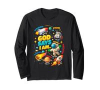 God Says I m Astronaut Outer Galaxy Space Theme Bible Manga Larga
