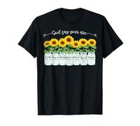 God Says You Are Girasol Mason Jar Christian Religious Camiseta