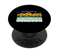 God Says You Are Girasol Mason Jar Christian Religious PopSockets PopGrip Adhesivo