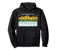 God Says You Are Girasol Mason Jar Christian Religious Sudadera con Capucha