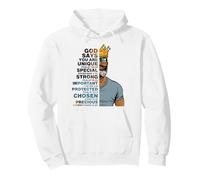 God Says You Are Unique Black Men King Dad Grandpa Padre Sudadera con Capucha