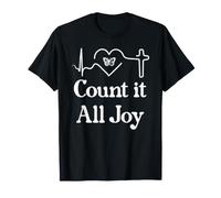 God Scripture Count it All Joy Sign Christian Bible Verse Camiseta