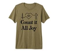God Scripture Count it All Joy Sign Christian Bible Verse Camiseta Premium