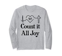 God Scripture Count it All Joy Sign Christian Bible Verse Manga Larga