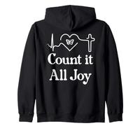 God Scripture Count it All Joy Sign Christian Bible Verse Sudadera con Capucha