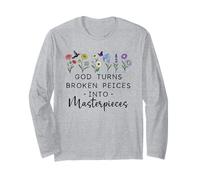 God Turns Broken Piece into Masterpieces Bible Verse Psalm Manga Larga