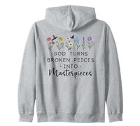 God Turns Broken Piece into Masterpieces Bible Verse Psalm Sudadera con Capucha