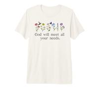 God Will Meet All Your Needs Philippians 4:19 4:9 Christian Camiseta Premium