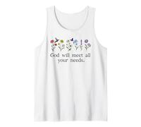 God Will Meet All Your Needs Philippians 4:19 4:9 Christian Camiseta sin Mangas