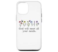 God Will Meet All Your Needs Philippians 4:19 4:9 Christian Carcasa para iPhone 12/12 Pro