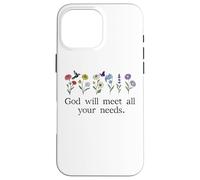 God Will Meet All Your Needs Philippians 4:19 4:9 Christian Carcasa para iPhone 16 Pro Max
