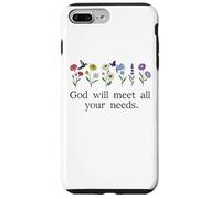 God Will Meet All Your Needs Philippians 4:19 4:9 Christian Carcasa para iPhone 7 Plus/8 Plus