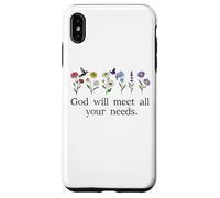 God Will Meet All Your Needs Philippians 4:19 4:9 Christian Carcasa para iPhone XS Max