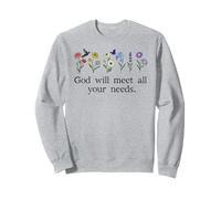 God Will Meet All Your Needs Philippians 4:19 4:9 Christian Sudadera