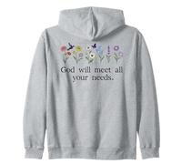 God Will Meet All Your Needs Philippians 4:19 4:9 Christian Sudadera con Capucha