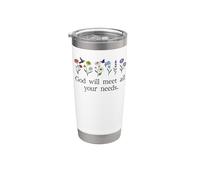 God Will Meet All Your Needs Philippians 4:19 4:9 Christian Vaso térmico de acero inoxidable de doble pared