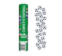 GoDan Cañón de confeti con confeti de fútbol, tubo de 30 cm con confeti de papel, lanzador de confeti y popelín de fiesta, perfecto para jugar al fútbol, un evento deportivo y para animar