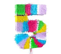 Godan Pinata número 5 multicolor pastel