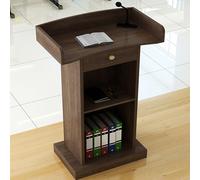 GODARM Atril Madera podio pulpito,Soporte de Atriles de Madera con cajones espaciosos Púlpitos para Iglesias para aulas Escolares Hotel Salas de reuniones Podios (Color : Brown, Size : Drawer)