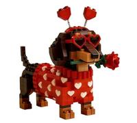 GodbTG 2026 Valentine’s Day Exclusive Dachshund Brick Set, Cute 3D Dog Building Blocks Toy, DIY Romantic Valentine Decoration Gift for Adults