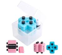 GodbTG 4-in-1 Reusable Math Roller Stamp - Reusable Educational Practice Tool with Random Number Problems for Addition, Subtraction, Multiplication and Division Learning (Blue)