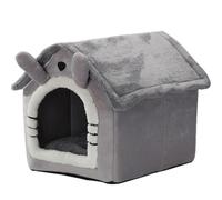 GodbTG Cat Beds for Indoor Cats, with Removable Washable Cushioned Pillow, for Cat and Small Pets, Washable Pet House Bed (Gray,S 30 * 28 * 27cm)
