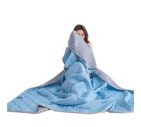 GodbTG Cooling Throw Blanket for Hot Sleepers, Lightweight Summer Blanket, Soft Breathable Cooling Bedding for Bed Couch Travel Camping, All Season Comfort (Glacier Blue,78.7 x 90.6 in)