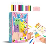 GodbTG Creative Rainbow Scratch Art Postcard Set for Kids, DIY Rainbow Scratch Art, DIY Rainbow Scratch Painting, Dot Color Scratch Painting (as Shown)