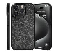 GodbTG Forged Carbon Fibre Phone Case, Carbon Fibre Phone Case for iPhone 17 16 15 14 13 12 11 Pro MAX (15,Black)