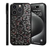 GodbTG Forged Carbon Fibre Phone Case, Carbon Fibre Phone Case for iPhone 17 16 15 14 13 12 11 Pro MAX (11 Pro,Red)