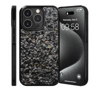 GodbTG Forged Carbon Fibre Phone Case, Carbon Fibre Phone Case for iPhone 17 16 15 14 13 12 11 Pro MAX (12 Pro MAX,Yellow)