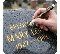 GodbTG Golden Tombstone Marker Pen for Restoring Faded Grave Inscriptions, Tombstone Marker Pen for Graves (Gold)