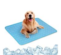 GodbTG Premium Cooling Mat For Pet, Summer Ice Silk Dog Cooling Pad & Washable Pee Pad for Indoor or Outdoor - Bottom Waterproof and Anti Slip (Blue,M/60 * 50cm)