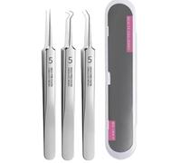 GodbTG Professional Facial Blackhead Remover Tweezers, Ingrown Hair Removal Kit, Pimple Popper Tool Kit, Skin Care Tools, Blackhead Remover Tools (3 PCS)